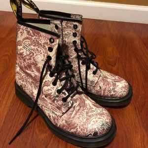 Limited edition red floral Dr. Martens